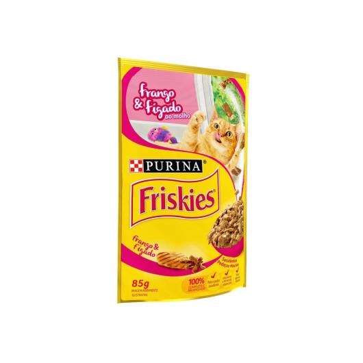 Alimento gatos Friskies frango e fígado molho sachê 85g - Imagem em destaque