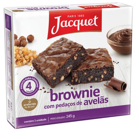 Brownie Chocolate com Pedaços de Avelãs Jacquet Caixa 245g - Imagem em destaque