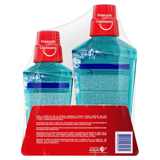 Kit Enxaguante Bucal Antisséptico Leve 500ml Pague 350ml + 250ml Zero Álcool Ice Infinity Colgate Plax - Imagem em destaque