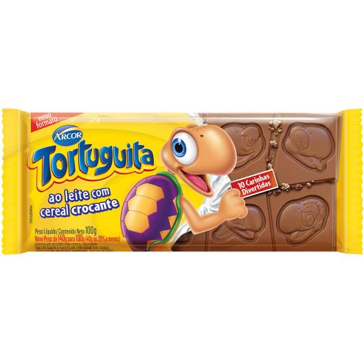 Chocolate Arcor Tortuguita Leite com cereal Crocante 100g - Imagem em destaque