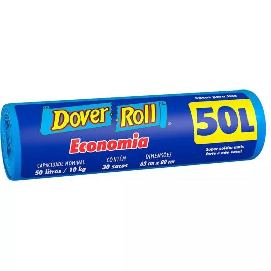 Saco De Lixo Dover Roll Reciclável 50l c/ 30un - Imagem em destaque