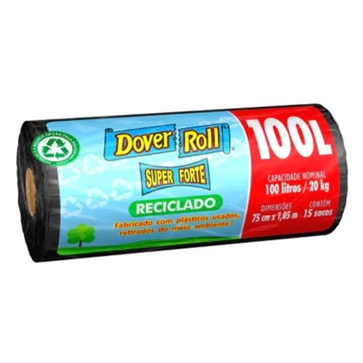 Saco De Lixo Dover Roll Reciclável 100l c/ 15un - Imagem em destaque