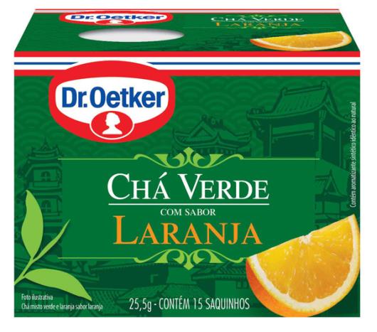 Chá Oetker verde aroma de laranja  25,5g - Imagem em destaque