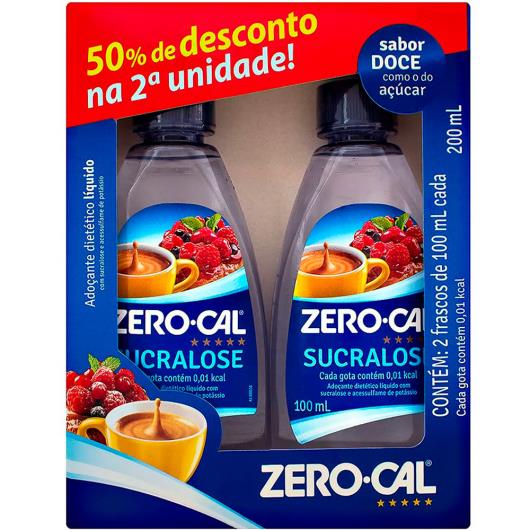 Adoçante Líquido Zero Cal Sucralose 50% de desconto na 2ª unidade 100ml - Imagem em destaque