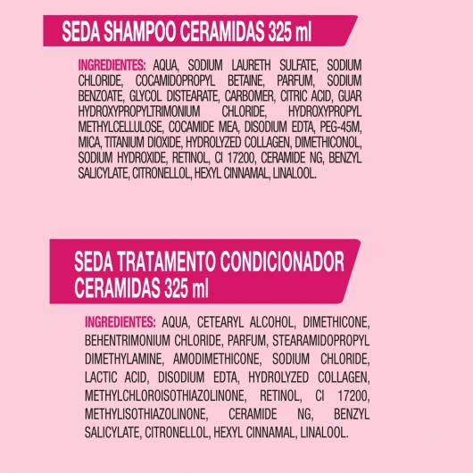 Shampoo + Condicionador Seda Ceramidas 325ml - Imagem em destaque