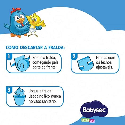 Fralda Babysec Ultrasec Galinha Pintadinha Azul M 38 unidades - Imagem em destaque