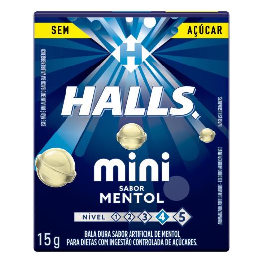 Bala Halls Mini Mentol 15g - Imagem em destaque