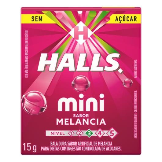 Bala Halls Mini Melancia 15g - Imagem em destaque