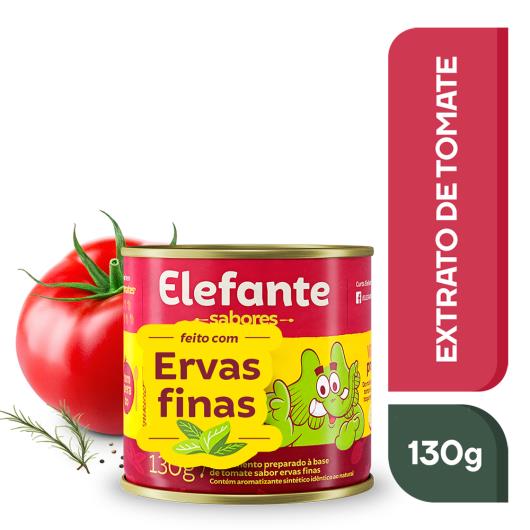 Extrato de tomate Elefante ervas finas lata 130g - Imagem em destaque