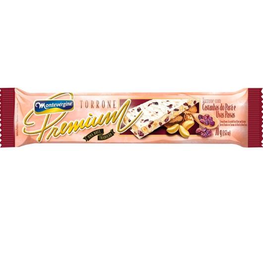 Torrone Montevérgine Premium castanha do Pará e uva passa 70g - Imagem em destaque