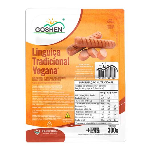 Linguiça Tradicional Vegana Goshen Vegges 300g - Imagem em destaque