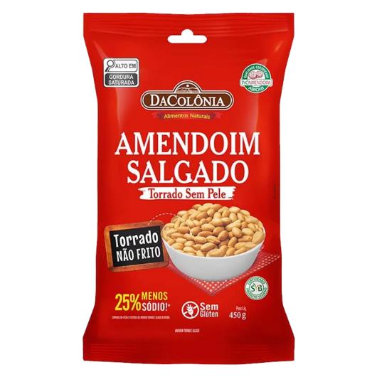 Amendoim Torrado e Salgado Dacolônia Pacote 450g - Imagem em destaque
