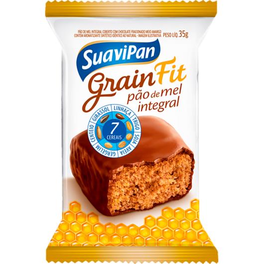 Pão de Mel Suavipan Integral com cobertura de Chocolate Grain Fit 35g - Imagem em destaque
