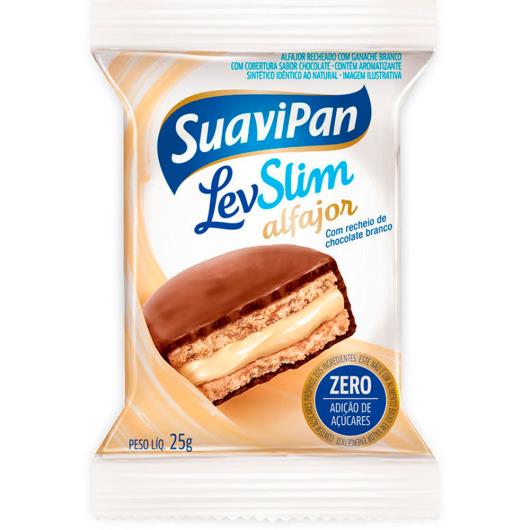 Alfajor Suavipan Lev Slim Chocolate Branco 25g - Imagem em destaque
