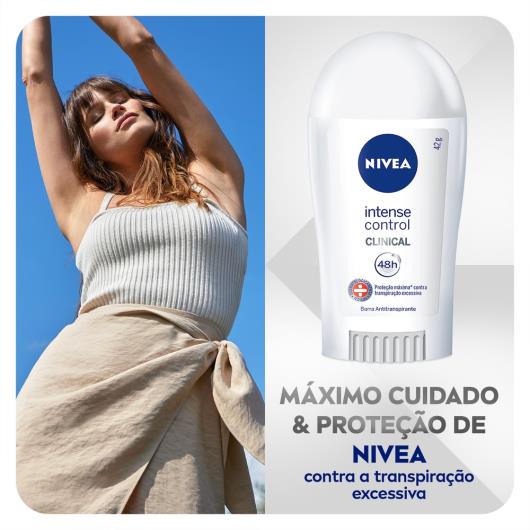 Desodorante Antitranspirante Clinical Intense Control Feminino 42g - Imagem em destaque