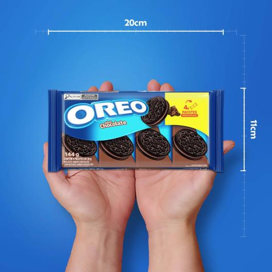 Biscoito Recheado Oreo Chocolate Multipack 144g - Imagem em destaque