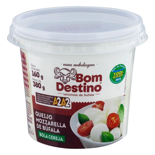 Queijo Mozzarella de Búfala Bola Cereja Bom Destino 160g - Imagem em destaque