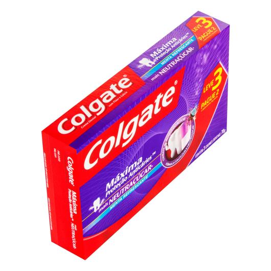 Pack Creme Dental Menta Refrescante Colgate Máxima Proteção Anticáries Caixa 70g Cada Leve 3 Pague 2 Unidades - Imagem em destaque