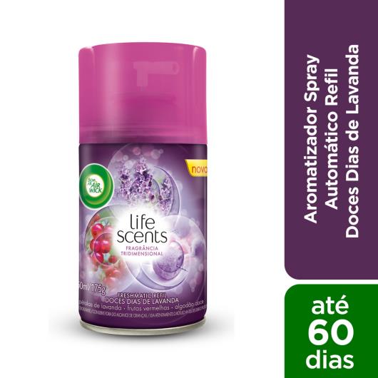 Bom Ar Air Wick Aromatizador Spray Automático Freshmatic Refil Doces Dias de Lavanda 250ml - Imagem em destaque