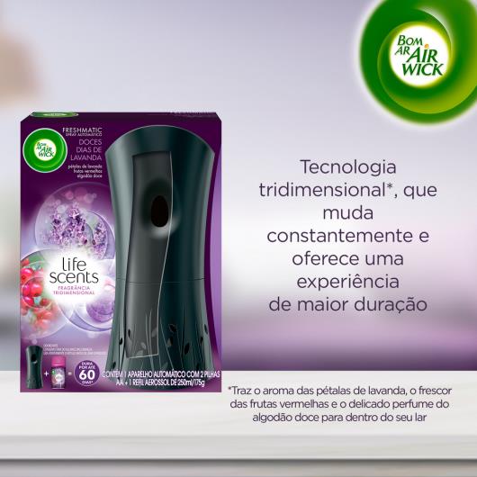 Bom Ar Air Wick Aromatizador Spray Automático Freshmatic Aparelho + Refil Doces Dias de Lavanda 250ml - Imagem em destaque