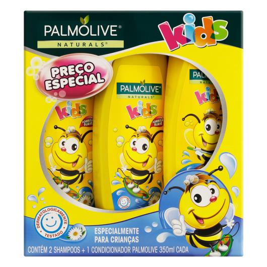 Kit 2 Shampoos + 1 Condicionador Camomila Palmolive Naturals Kids 350ml Cada - Imagem em destaque