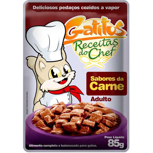 Alimento para Gatos Gatitus Adulto Carne 85g - Imagem em destaque