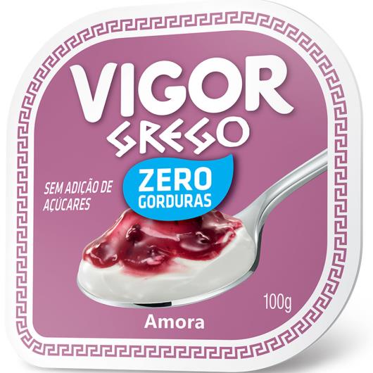 Iogurte Vigor Grego Zero Gorduras Amora 100g - Imagem em destaque