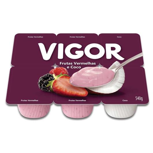 Iogurte Vigor Polpa de Frutas Vermelhas e Coco Integral 540g - Imagem em destaque