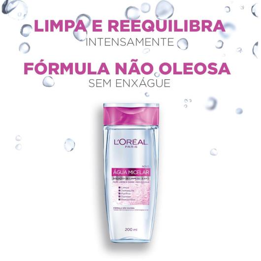 Água Micelar L'Oréal Paris Solução de Limpeza 5 em 1 200ml - Imagem em destaque