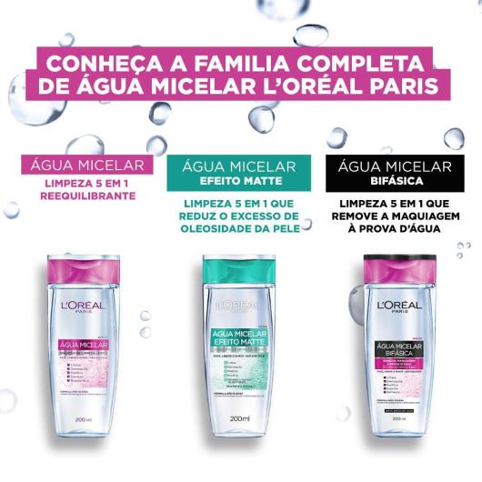 Água Micelar L'Oréal Paris Solução de Limpeza 5 em 1 200ml - Imagem em destaque