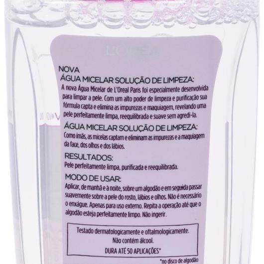 Água Micelar L'Oréal Paris Solução de Limpeza 5 em 1 200ml - Imagem em destaque