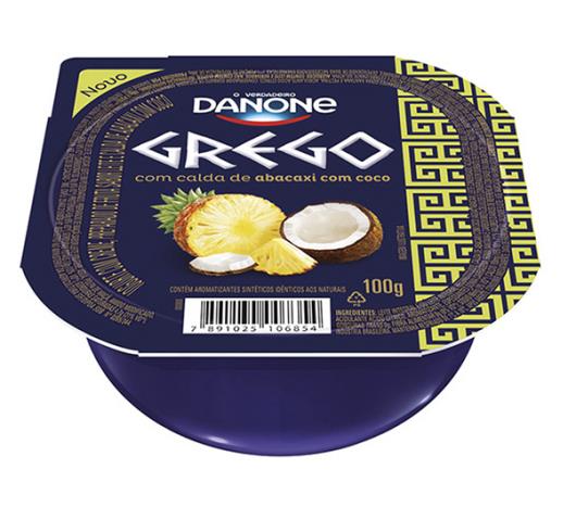 Iogurte Danone Grego Abacaxi e Coco 100g - Imagem em destaque