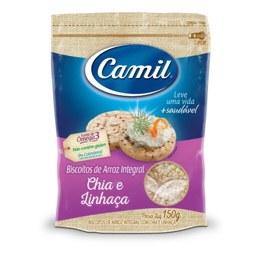 Biscoito de Arroz Integral Chia e Linhaça Camil 150g - Imagem em destaque