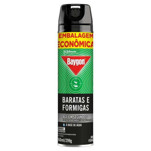 Inseticida Aerossol Mata Baratas e Formigas Base Água Baygon Frasco 360ml Spray Embalagem Econômica - Imagem em destaque