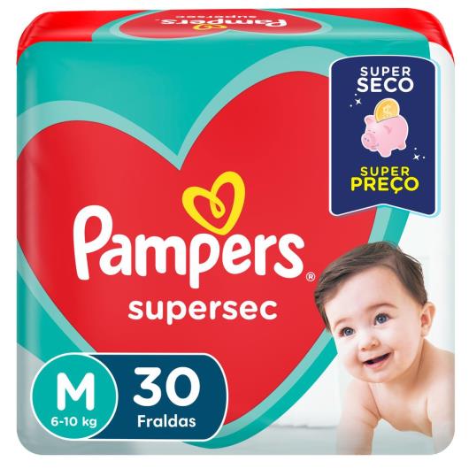 Fralda Descartável Pampers Supersec M 30 Unidades - Imagem em destaque