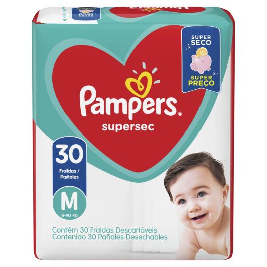 Fralda Descartável Pampers Supersec M 30 Unidades - Imagem em destaque