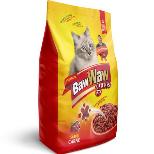 Alimento pra Gatos Baw Waw Premium Adulto Carne 500g - Imagem em destaque