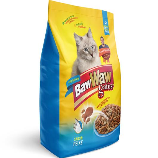 Alimento para Gatos Baw Waw Premium Adulto Peixe 500g - Imagem em destaque