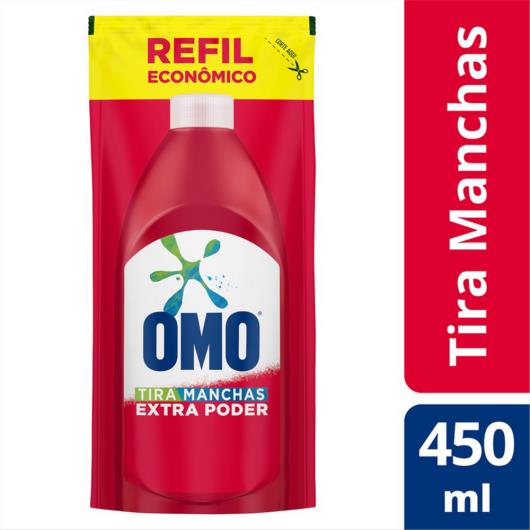 Tira Manchas Omo Extra Poder Roupas Coloridas Líquido Refil 450 ML - Imagem em destaque