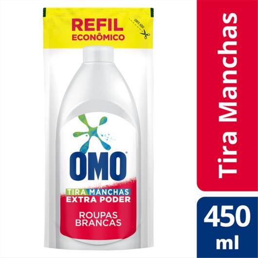 Tira Manchas Omo Liquido Roupas Brancas Refil Economico 450ml - Imagem em destaque