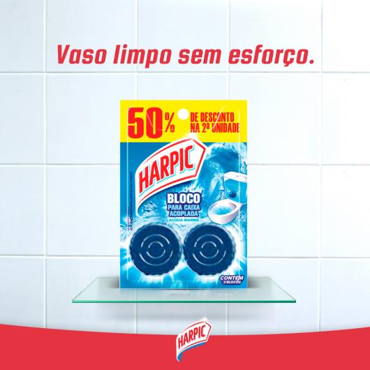 Harpic Limpador e Aromatizador Sanitário para Caixa Acoplada Marine 50g 50% off na 2ª unid. - Imagem em destaque