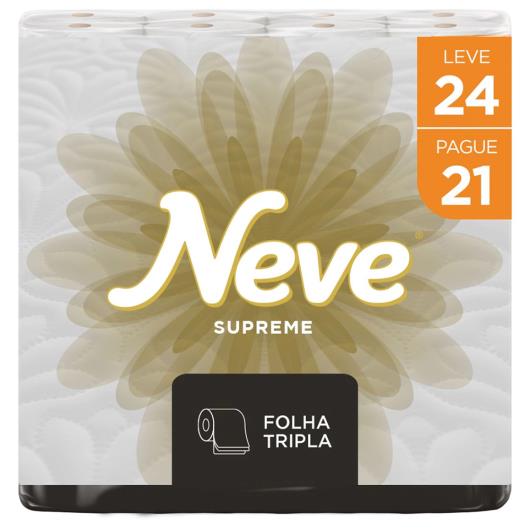 Papel higiênico Neve SUPREME folha tripla 20M leve 24 pague 21 - Imagem em destaque