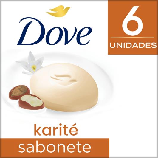 Pack Sabonete Barra Manteiga de Karité e Baunilha Dove Envoltório 6 Unidades 90g Cada Leve Mais Pague Menos - Imagem em destaque