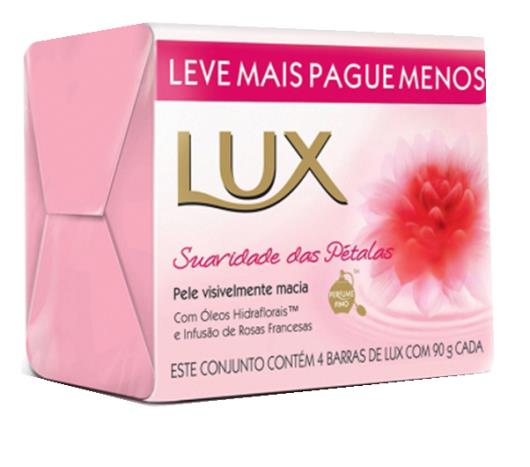 Sabonete Lux Suavidade Pêtalas 10% de Desconto 4unidades 340g - Imagem em destaque