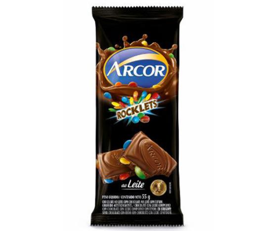 Chocolate Arcor ao Leite Rocklets 50g - Imagem em destaque