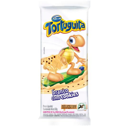 Chocolate Arcor Tortuguita Branco com Cookies 50g - Imagem em destaque