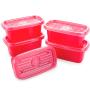 Conjunto de Pote Plasútil Pop Retangular 150ml 5 Peças