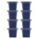 Conjunto Pote Plástico Azul Intenso Quadrado 70ml Plasútil Pop Colors 8 Unidades - Imagem 1000017934_1.jpg em miniatúra