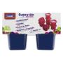 Conjunto Pote Plástico Azul Intenso Quadrado 70ml Plasútil Pop Colors 8 Unidades
