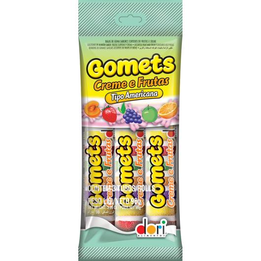 Bala Gomets Creme e Frutas Tipo Americana c/ 3unids. - Imagem em destaque